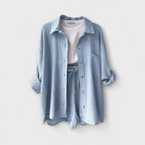 VANESSA 2-PIECE BUTTON UP AND SHORTS SET