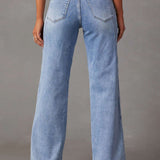 Vintage Wash Straight-Leg Jeans