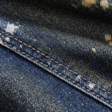 Sable Paint-Splattered Wide-Leg Jeans