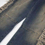 Rebel Shred Contrast Fringe Jeans