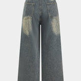 Raven Distressed Cut-Out Jeans