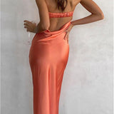 Thesa - Sleeveless satin dress