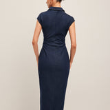 Sienna Denim Button-Down Midi Dress