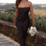 Thesa - Sleeveless satin dress