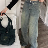 Peyton Vintage Wash Wide Leg Jeans