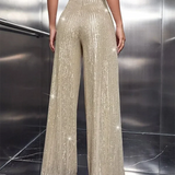 Luna Sequin Wide Leg Pants