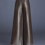 Monroe Faux Leather Wide Leg Pants