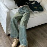 Peyton Vintage Wash Wide Leg Jeans