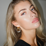 Dual-Tone Petite Knot Earrings