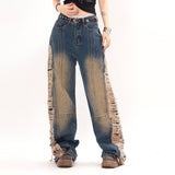 Rebel Shred Contrast Fringe Jeans