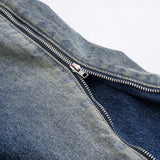 Dual-Tone Wide-Leg Jeans