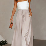 Willow Dune Wide-Leg Drawstring Pants