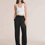 Vista Lane Tailored Wide-Leg Pants