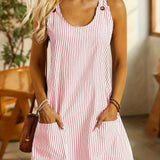 Sophie™ - Sleeveless Striped Dress