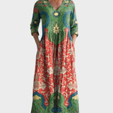 Grace -Maxi Dress with Vintage Floral Print