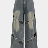 Raven Distressed Cut-Out Jeans