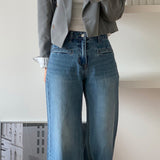 Reve High-Rise Wide Leg Jeans
