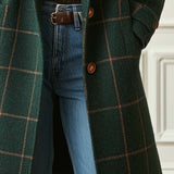 Florencia | Retro Checkered Tweed Coat with Lapels
