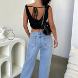 Soho Lane Relaxed Wide Leg Jeans