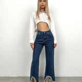 Soirée Beaded Hem Jeans