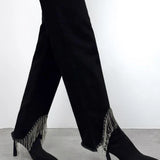 Soirée Beaded Hem Jeans